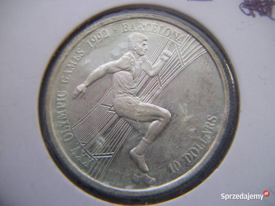Stare monety 10 dolar 1990 Wyspy Cooka srebro Lesko sprzedam