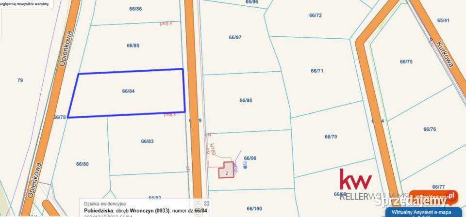 Grunt 1242m2 Wronczynek Kaniowa sprzedam