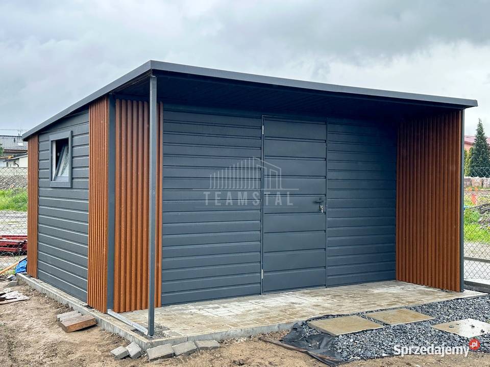 Schowek domek ogrodowy 4x3m wiata 4x1m dach Nowy Sącz