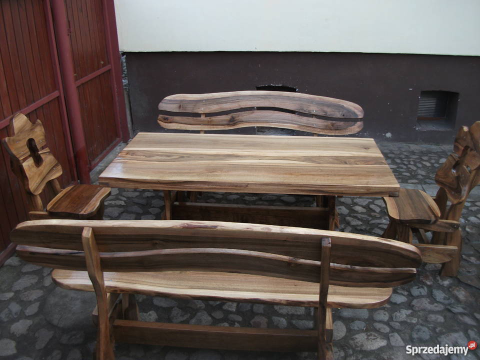 Meble ogrodowe drewniane Grotniki