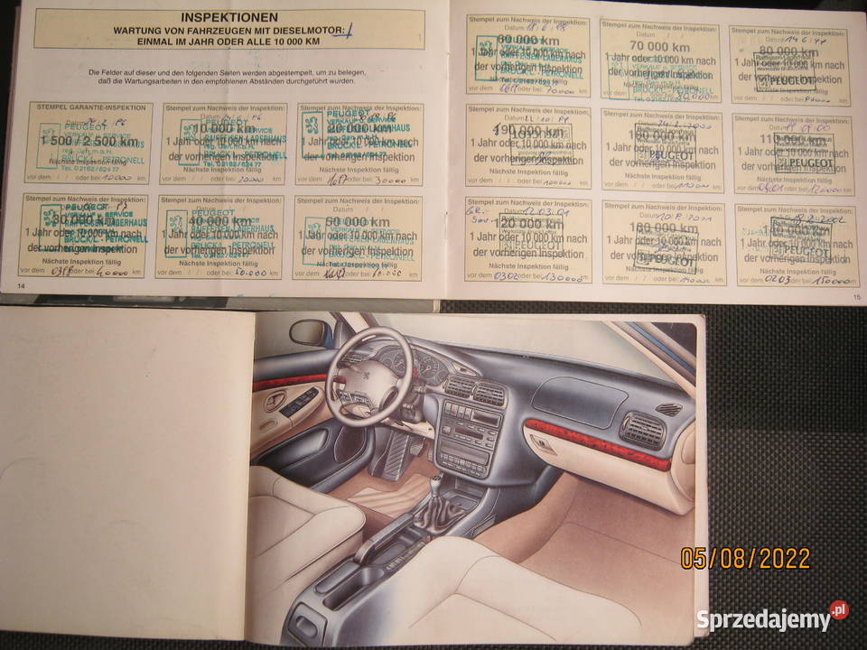 Peugeot 406 instrobslugi instradia ksiazka osobowe
