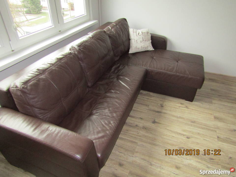 Narożnik skórzany rogówka kanapa sofa skóra z Meble kujawsko-pomorskie Grudziądz