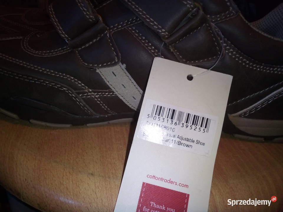 Buty męskie skórzane na rzepę marki COTTON Zebrzydowa sprzedam