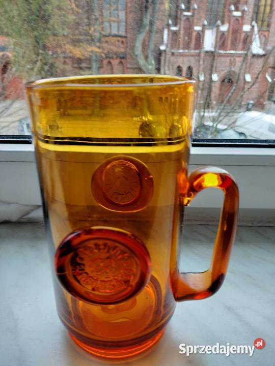 Kufel szklany z pieczęcią prl zachodniopomorskie Choszczno
