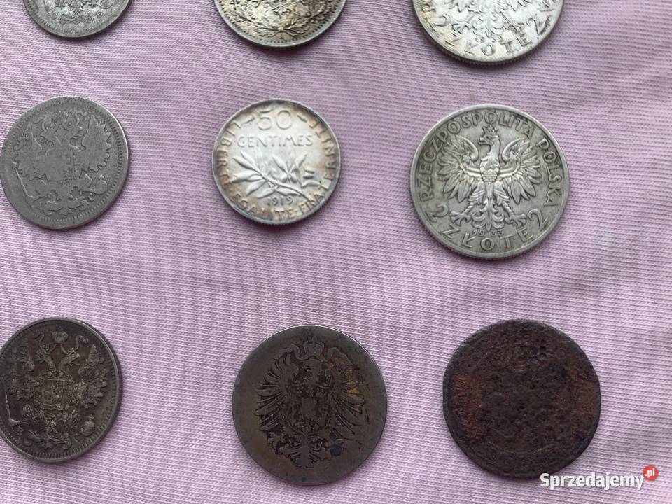 Monety Polski zagranica głowa kobiety Antyki, Sztuka, Kolekcje łódzkie