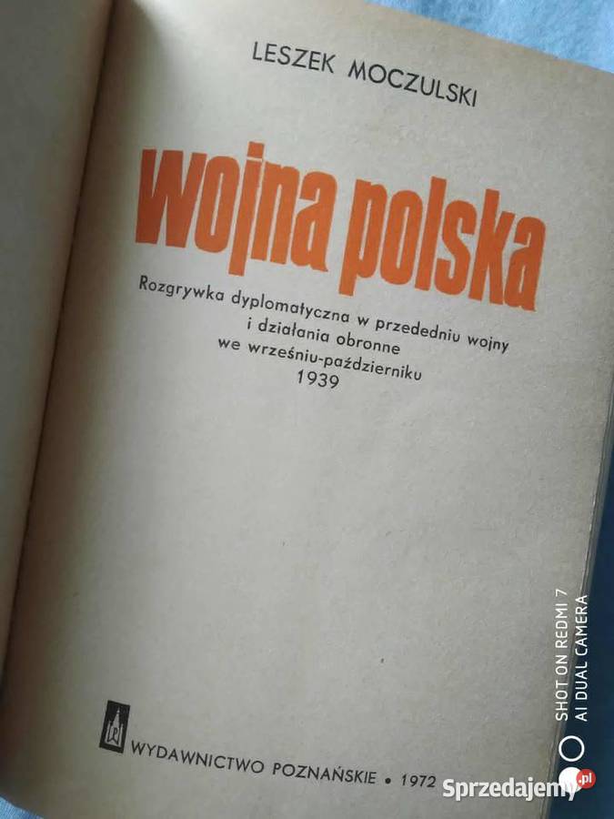 Wojna Polska 1939 Leszek Moczulski 1972 unikat z sprzedam