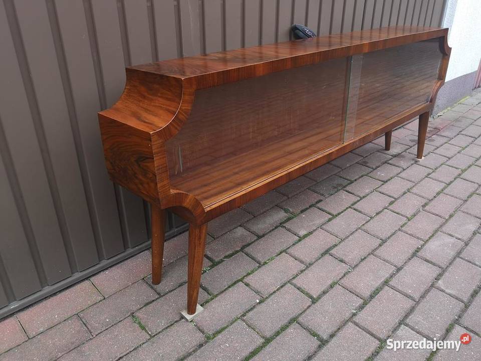 Komoda Niska RTV ARTDECO Unikat Orzech 158 Stara Swarzędz