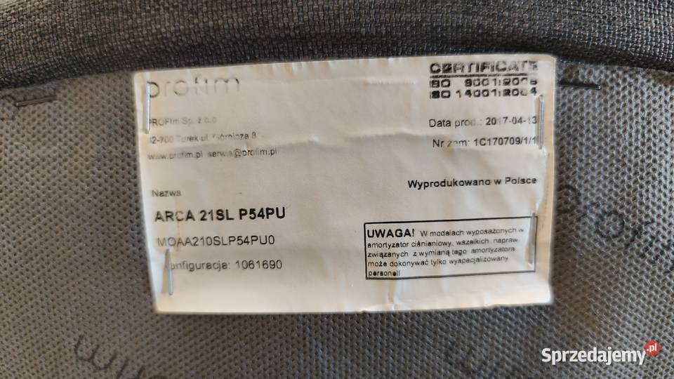 4 Profesjonalny fotel Profim ARCA 21SL