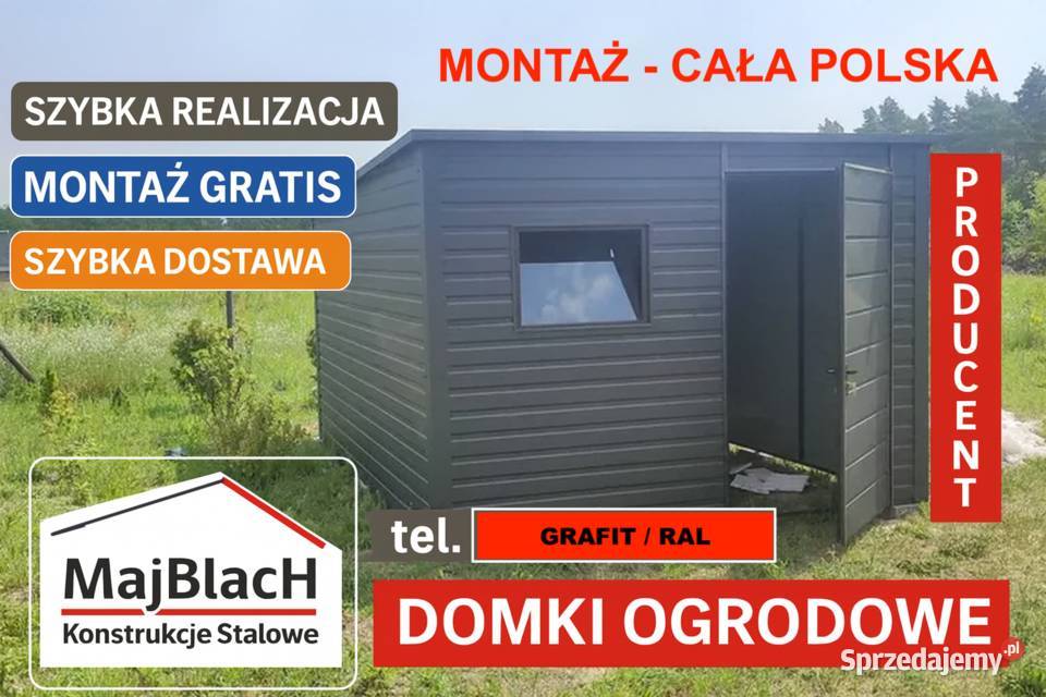 Mała Altanka GARAŻ BLASZANY Domek do Ogrodu Nidzica