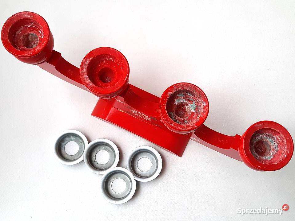 DUŻY stary drewniany świecznik Szwecja Łódź