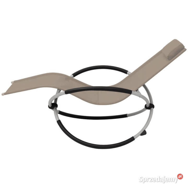 Leżak z geometryczną ramą stalowy taupe WM47775 mazowieckie Warszawa
