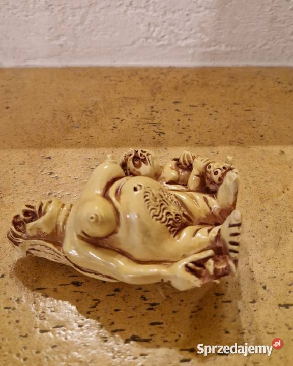 Stara azjatycka FIGURKA JASKINIOWCY vintage Lublin