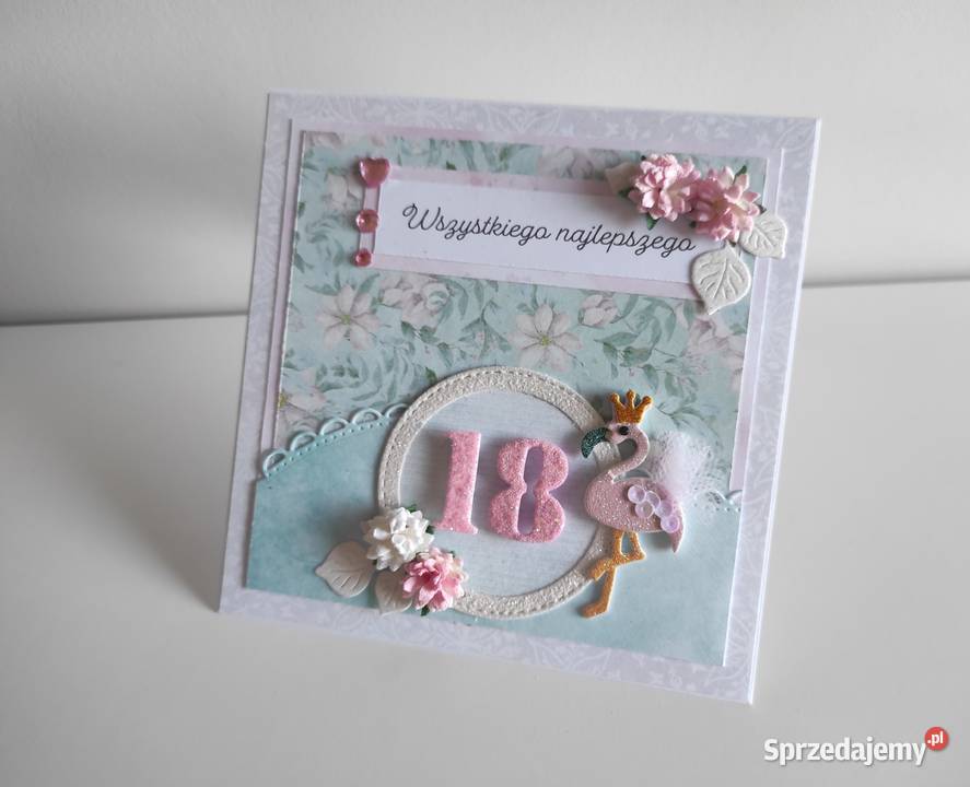Kartka ręcznie robiona na urodziny osiemnastka Łódź