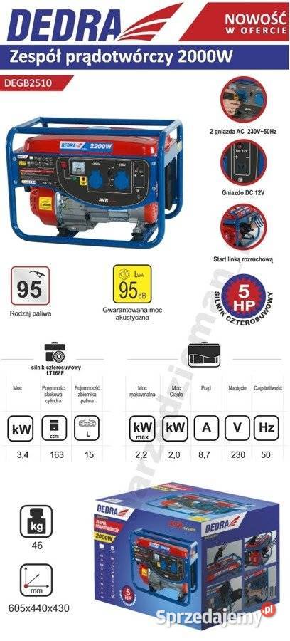 DEDRA DEGB2510 AGREGAT GENERATOR PRĄDOTWÓRCZY z wielkopolskie Opalenica