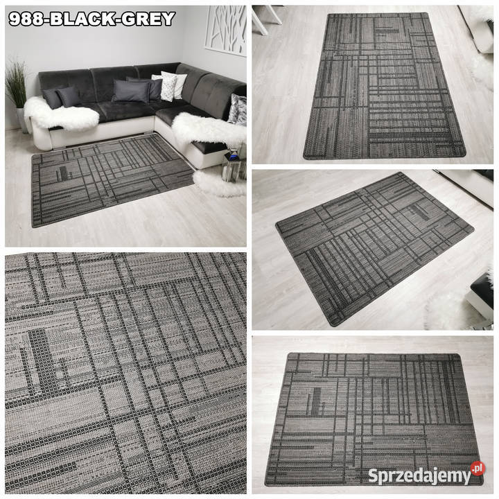 DYWAN SZNURKOWY SIZAL 120X170 988 BLACKGREY szary Warszawa