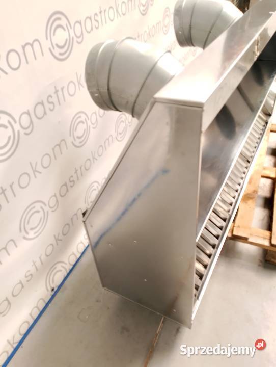 Okap przyścienny trapezowy z łapaczami sprzedam