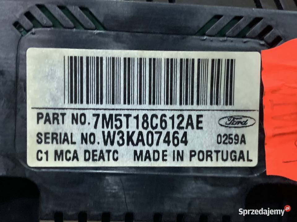 7M5T18C612 Panel klimatyzacji nawiewu Ford focus Rok produkcji 2008 Szczecin sprzedam