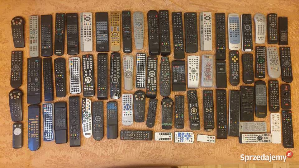 75 sztuk różnych starszych pilotów VIDEO TV Warszawa