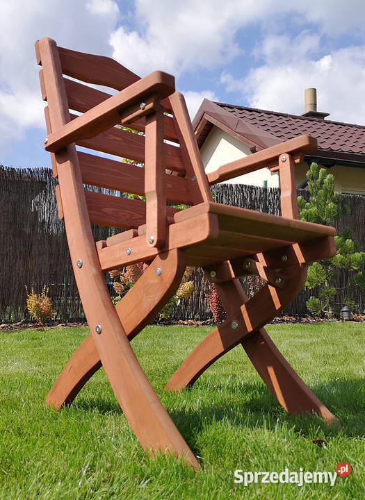 Krzesło ogrodowe drewniane składane krzesło śląskie Kalety