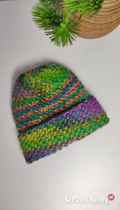 Czapki multikolor handmade