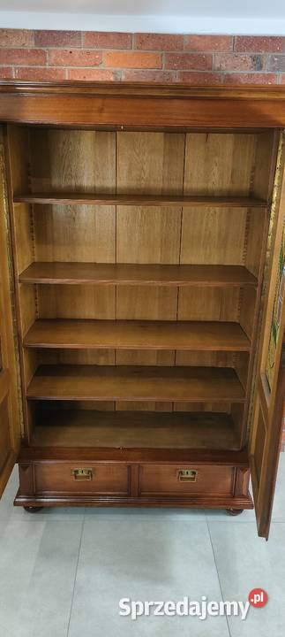 Piękna biblioteka witryna eklektyczna antyk Antyki Łagów