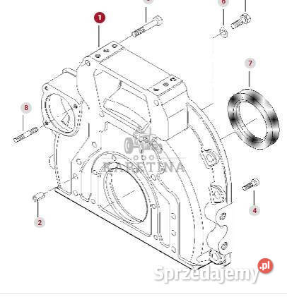 Massey Ferguson 7516 Osłona Koła Zamachowego Jastrzębniki sprzedam