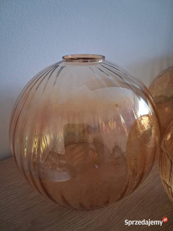 4 klosze szklane bursztynowe Warszawa