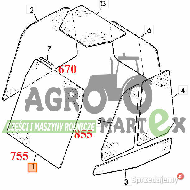 82730428 82780112 82750144 SZYBA PRZEDNIA Wichrów