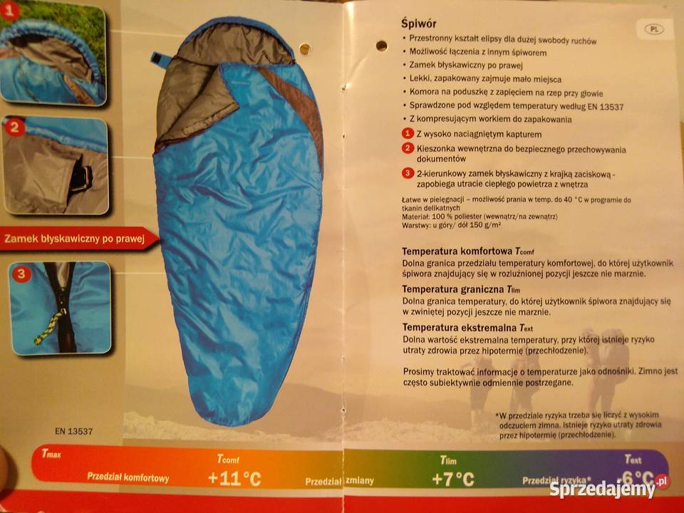 Sprzedam nieużywany lekki śpiwór mumia