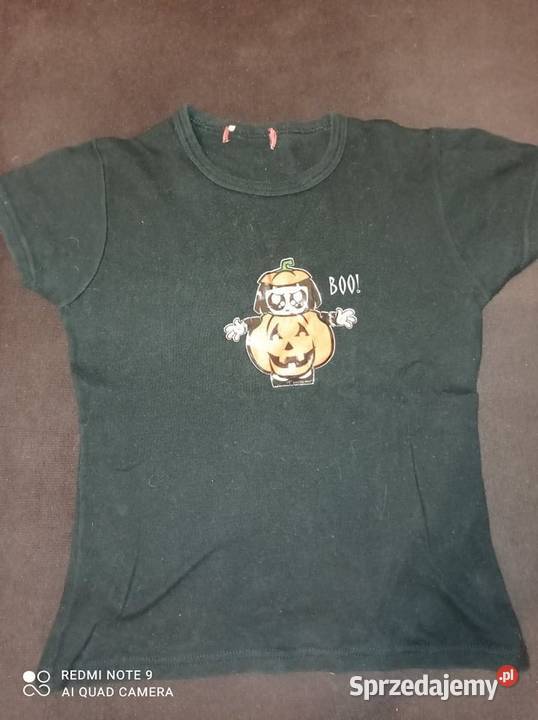 Czarna koszulka z dynią podlaskie Hajnówka