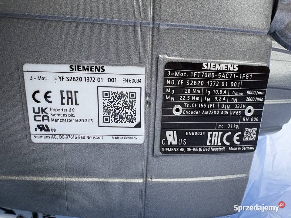 Siemens 1FT70865AC711FG1 Servo Motor
