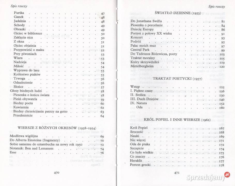 WIERSZE WYBRANE Czesław Miłosz Rok wydania 1996 Gorzów Wielkopolski