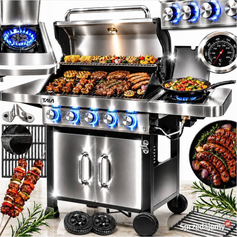 DUŻY GRILL GAZOWY TAIA Pro Nierdzewny 5 Palników Grille gazowe Siemianowice Śląskie