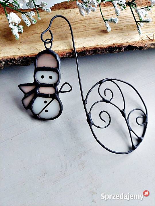 zakładka do książki bałwanek łososiowy witraż Piekary Śląskie sprzedam