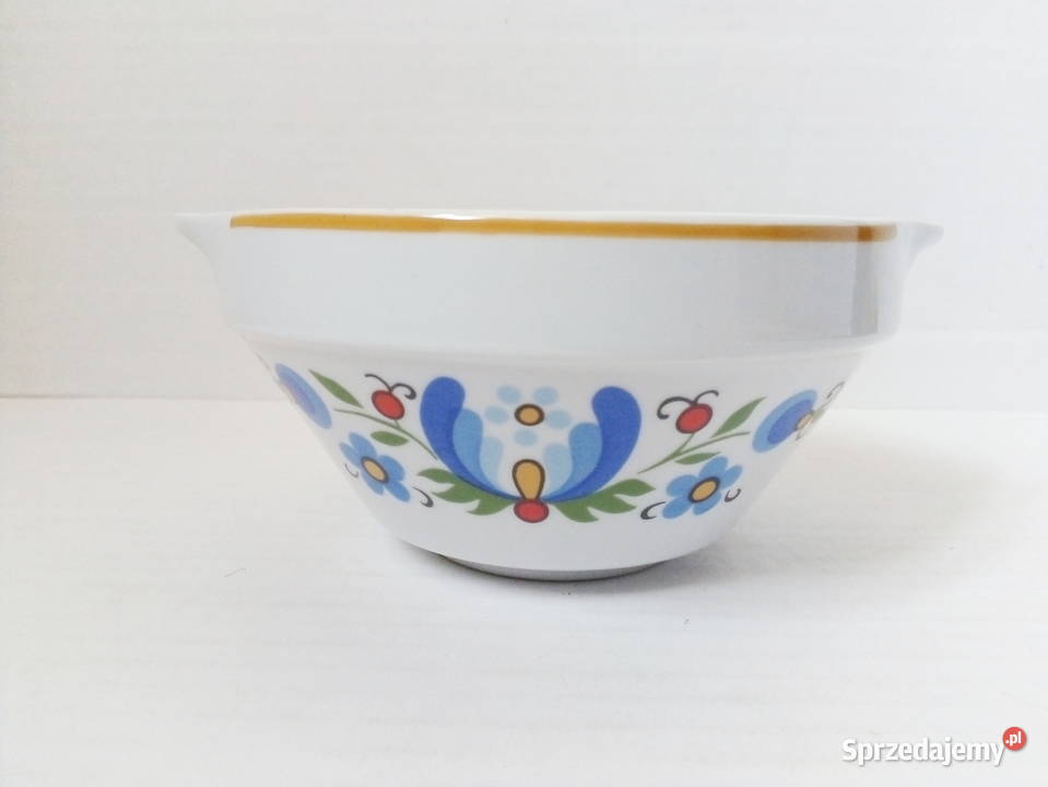 Lubiana vintage PRL wzór kaszubski talerze