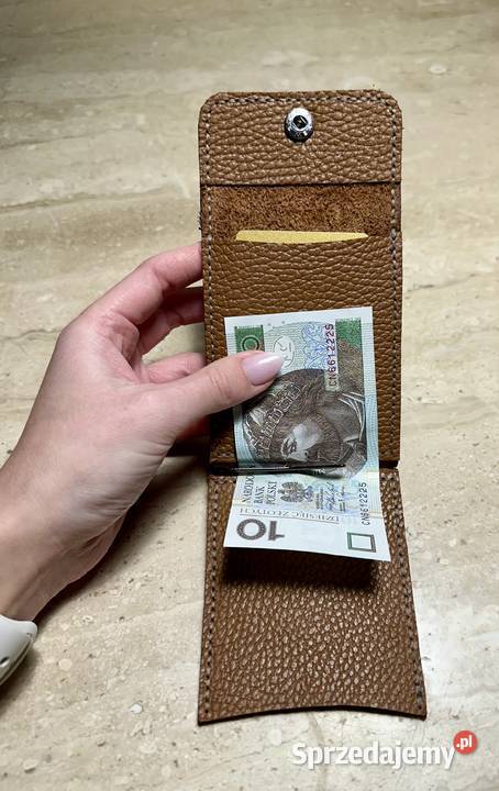 Portfel ręcznie szyty ze skóry naturalnej z Maciejowice