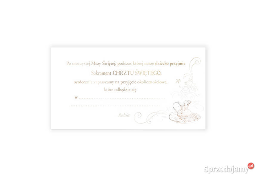 tanie zaproszenia na chrzest eleganckie Pozostałe