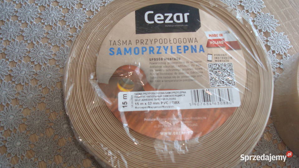 Taśma przypodłogowa samoprzylepna PCV 15m 5m Bądkowo sprzedam