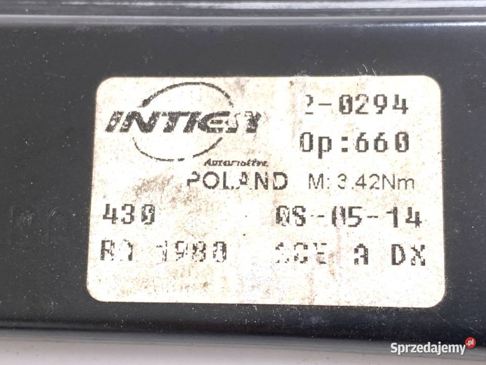 PODNOŚNIK SZYBY PRAWY PRZÓD ALFA 159 Hatchback sprzedam