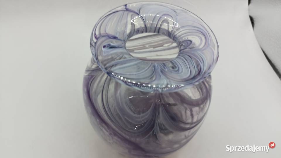 Wazon ze szkła dmuchanego artystyczny Zamość