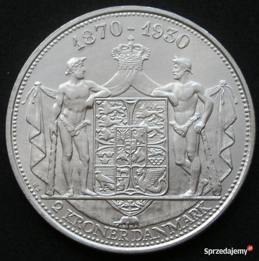DANIA 2 KORONY 1930 srebro STAN 12 Łódź