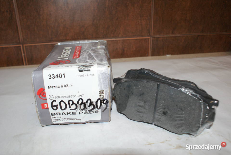V33401 KLOCKI HAMULC MAZDA 6 0207 18 Z CZUJ Białobrzegi sprzedam