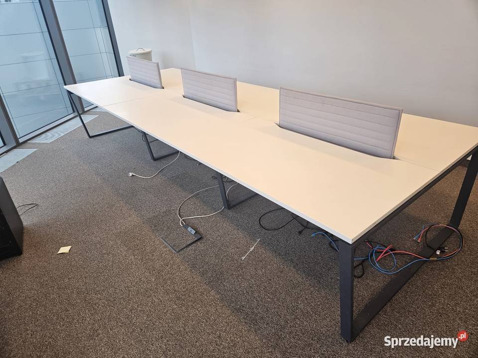 Duży stół 420x160 bench biurko 6osobowe biały Warszawa