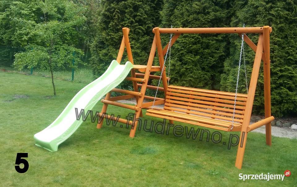 Huśtawka Ogrodowa Drewniana Dziecięca Plac zabaw Jarocin