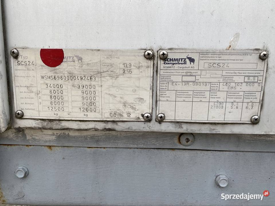 Naczepa do jabłek solidna Schmitz sprzedam