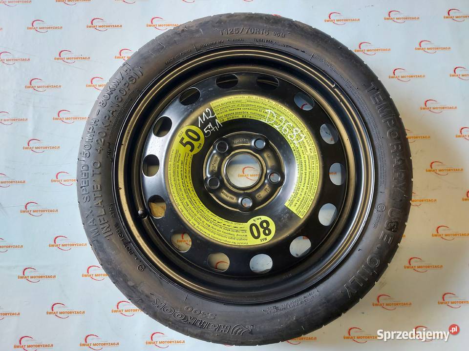 GOLF AUDI SEAT ALTEA koło dojazdowe 1257016 96M