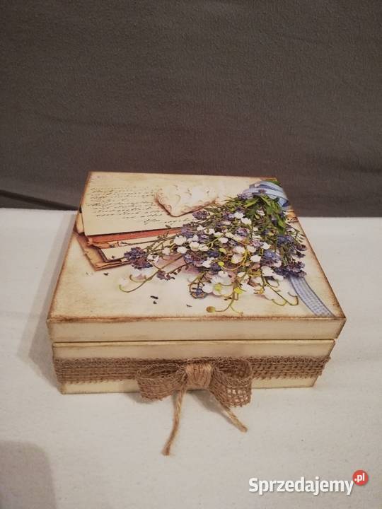 Szkatułka vintage kwiaty hamdmade Kędzierzyn-Koźle sprzedam