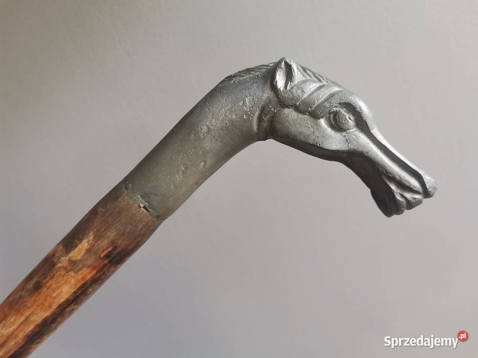 Stara laska z okuciem rękojeścią głowa konia Siemianowice Śląskie