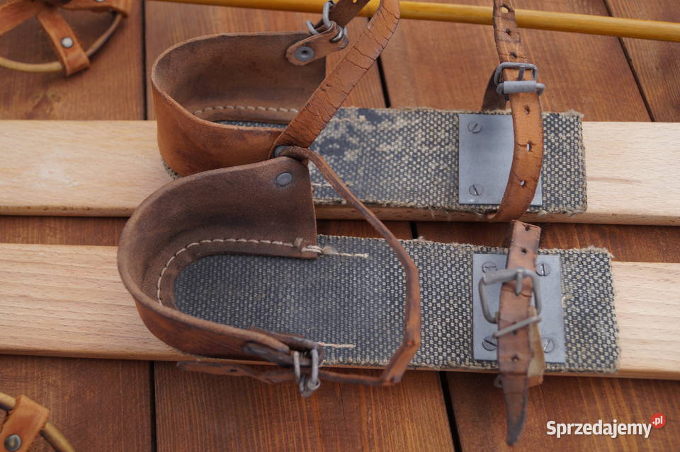 Stare narty dziecięce 100 kijki podkarpackie Pruchnik