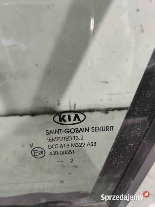 SZYBA KAROSERYJNA BOCZNA LEWY TYŁ KIA SPORTAGE osobowe